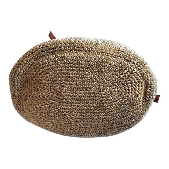 The Sak Indio Handwoven Straw Shoulder Bag Braided Leather Straps Purse Crochet - Picture 10 of 12